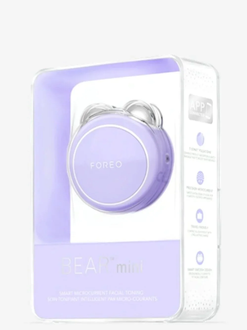 FOREO BEAR MINI Facial Toning Device Lavender Microcurrent